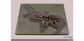 Modell av försvarsverket på Fredriksskans hur det såg ut ca 1830. Armemuseum
