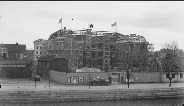 Taklagsfest vid Gävle museum